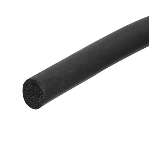 Sponge Rubber Sealing Strip 11.48Ft x 0.4" W Round Solid Seal Watertight Weat...