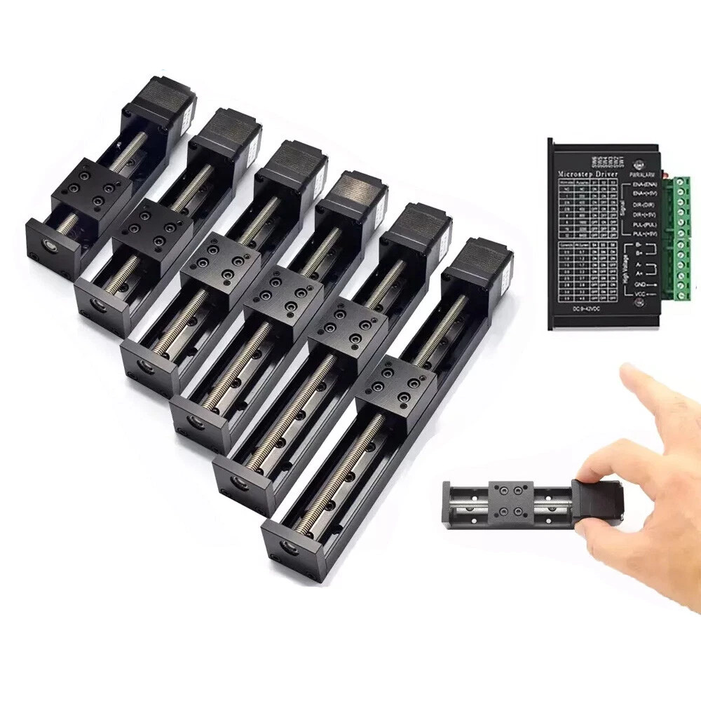 CNC Linear Guide Rail Nema11 Motor Slide Stage 1mm Pitch Mini CNC Sliding Table