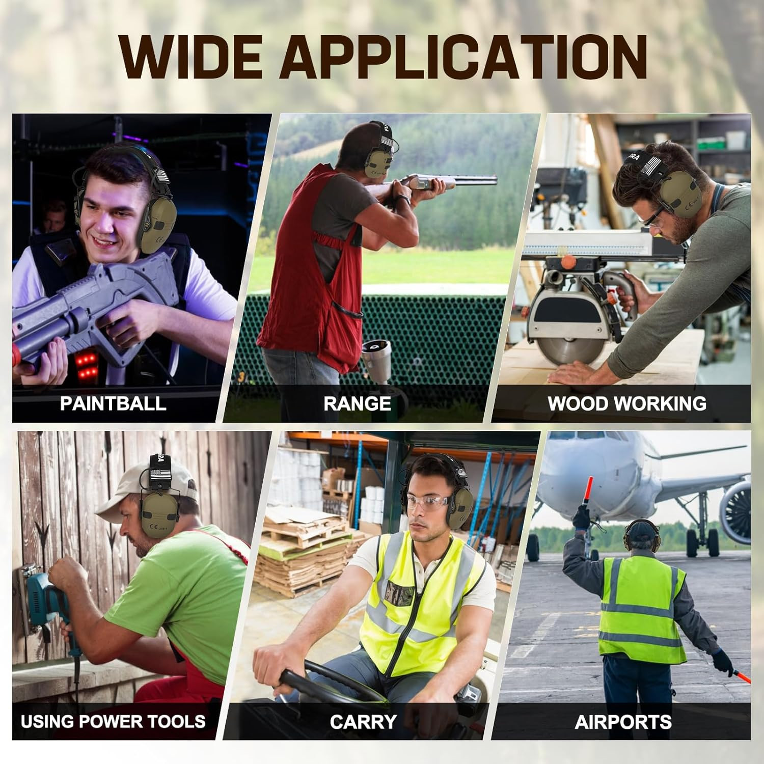 Electronic Ear Protection for Shooting with 5X Sound Amplification, Active Ear P