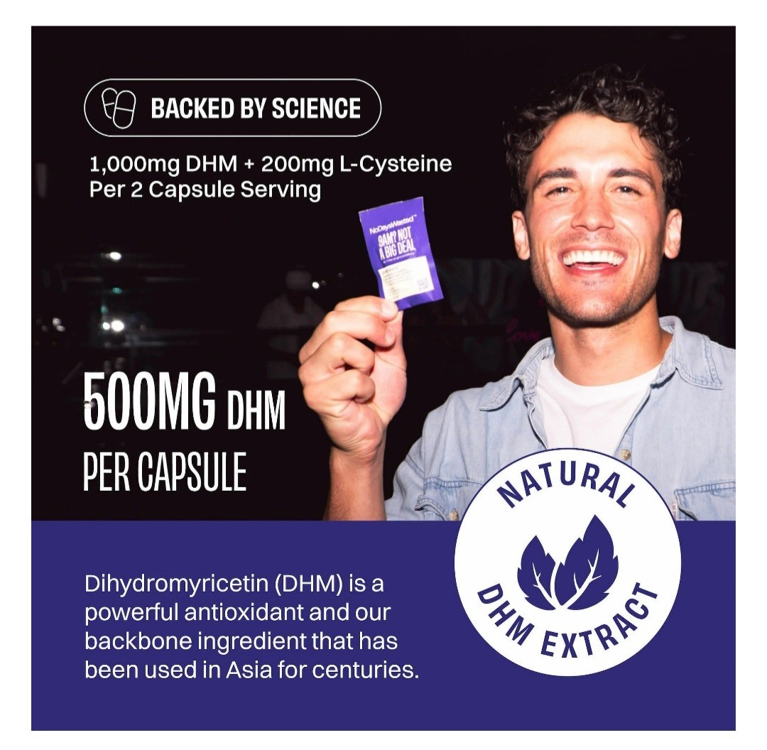 New Lot Of 2 No Days Wasted DHM Recovery Blend Plant Powered Hangover Relief