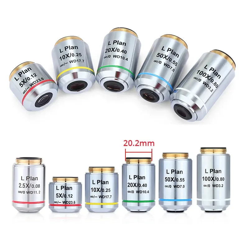 Infinity Long Working Distance Objective Lens Metallographic Microscope2.5X-100X