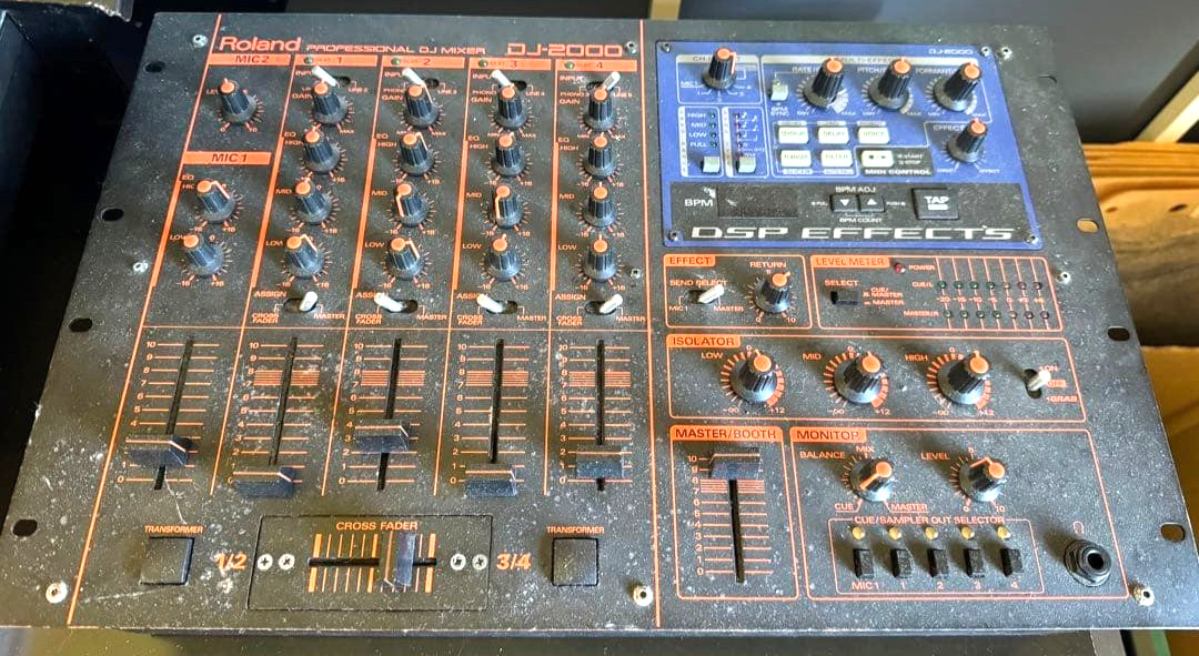 Roland DJ-2000 DJ Mixer Tested Working Vintage