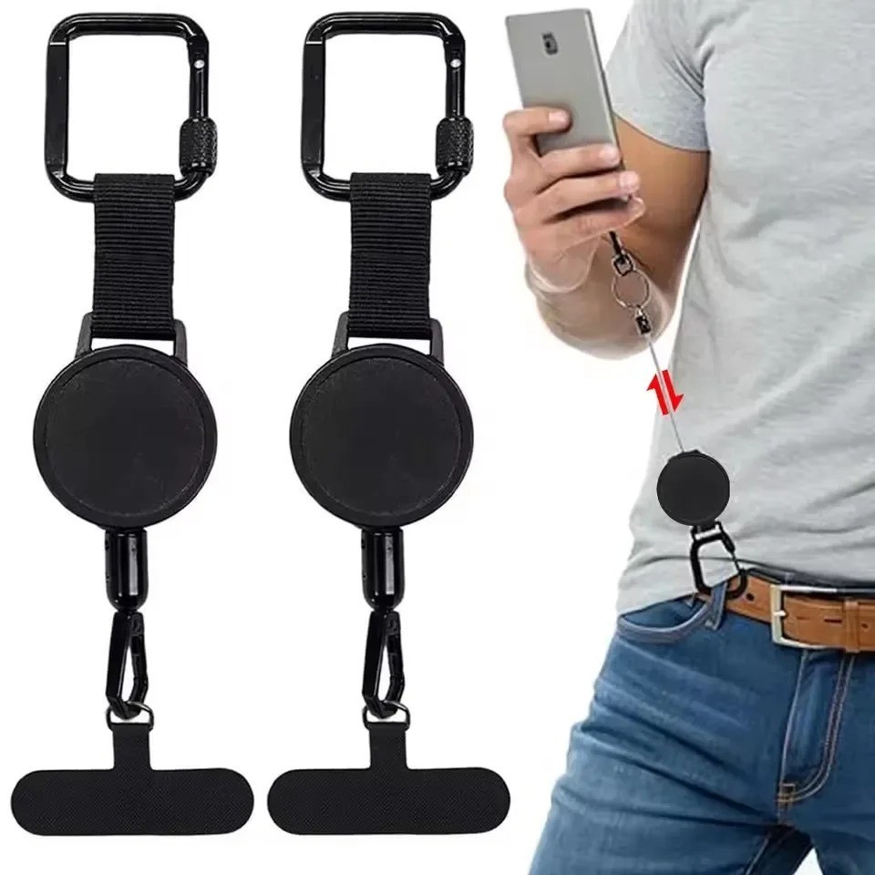 Retractable Anti-Theft Phone Lanyard Strap Mobile Safety Tether Holder Keychain