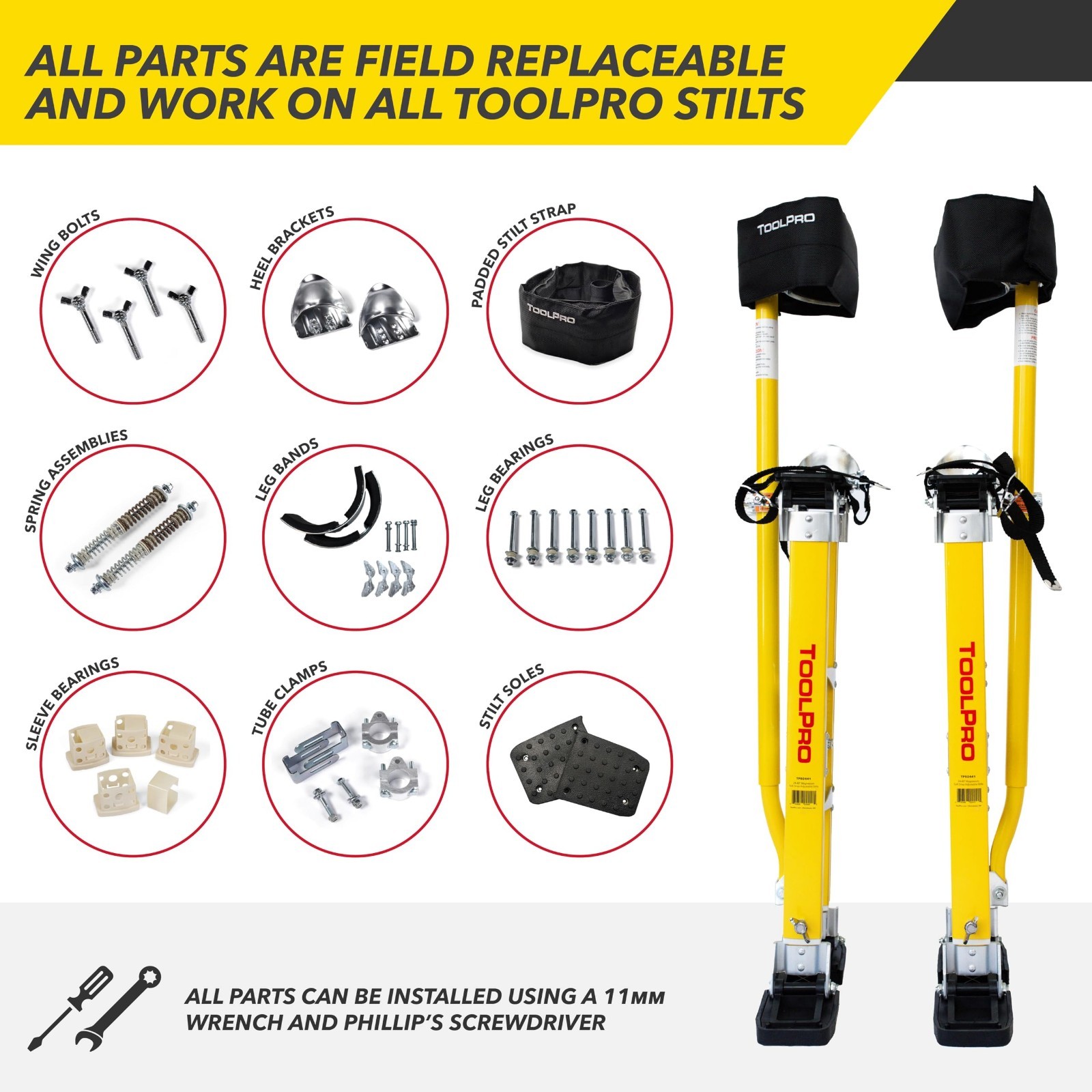 Stilt Replacement Kit - Compatible with All Models, Easy Installation, K2 Straps