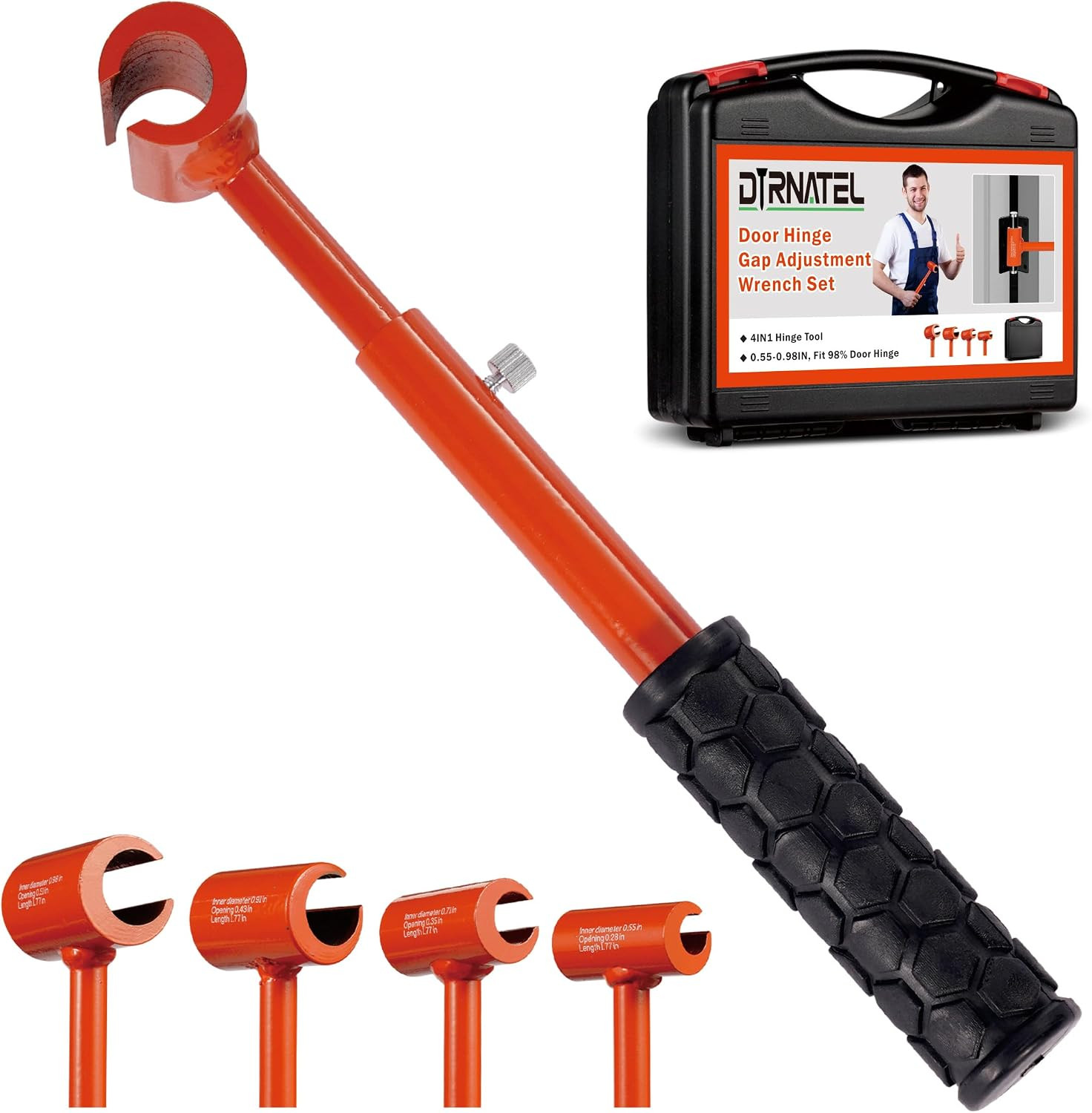 Hinge Gap Adjustment Wrench Tool Set | 4 In1 Upgraded 0.55-0.98 Inch Door Hinge