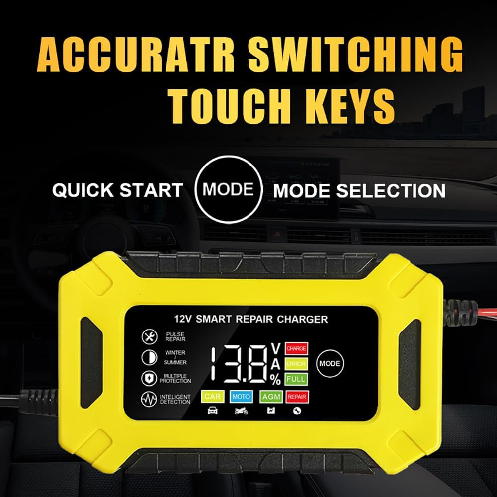 Car Battery Charger,6 AMP,12V Smart Battery Trickle Charger Automotive 12V Batte