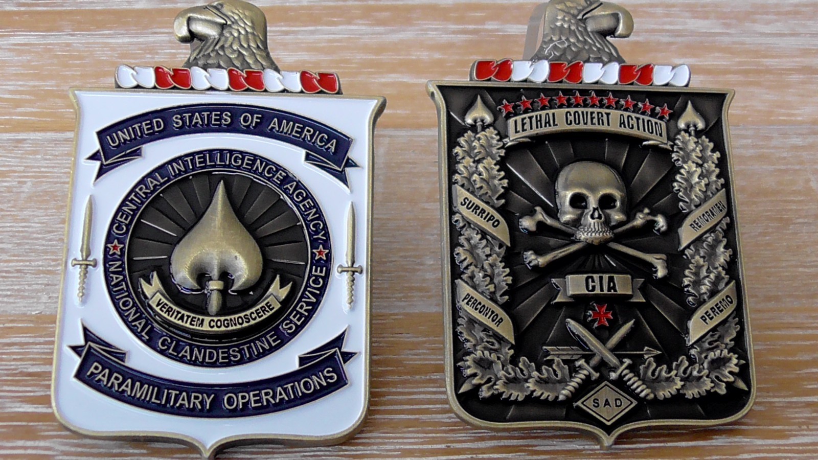 Covert Operations HUMINT Clandestine Paramilitary CIA Challenge Coin