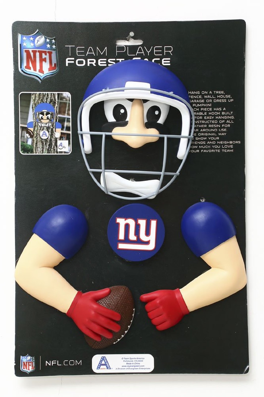 Team Sports America NFL New York Giants Football Player Tree Face, Small, Mul...