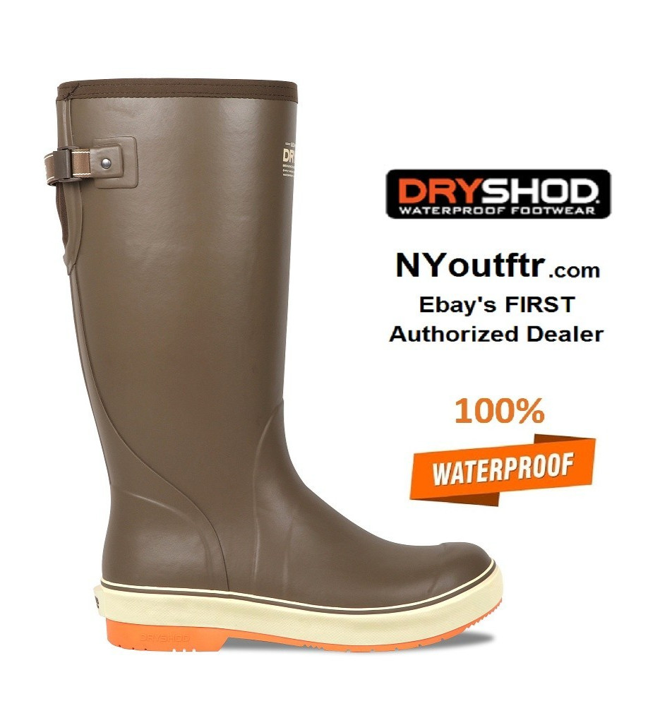 DRYSHOD Men's Size 10 Seamonster FLX Gusset Premium Rubber Work Boots SMXG-MH-BR