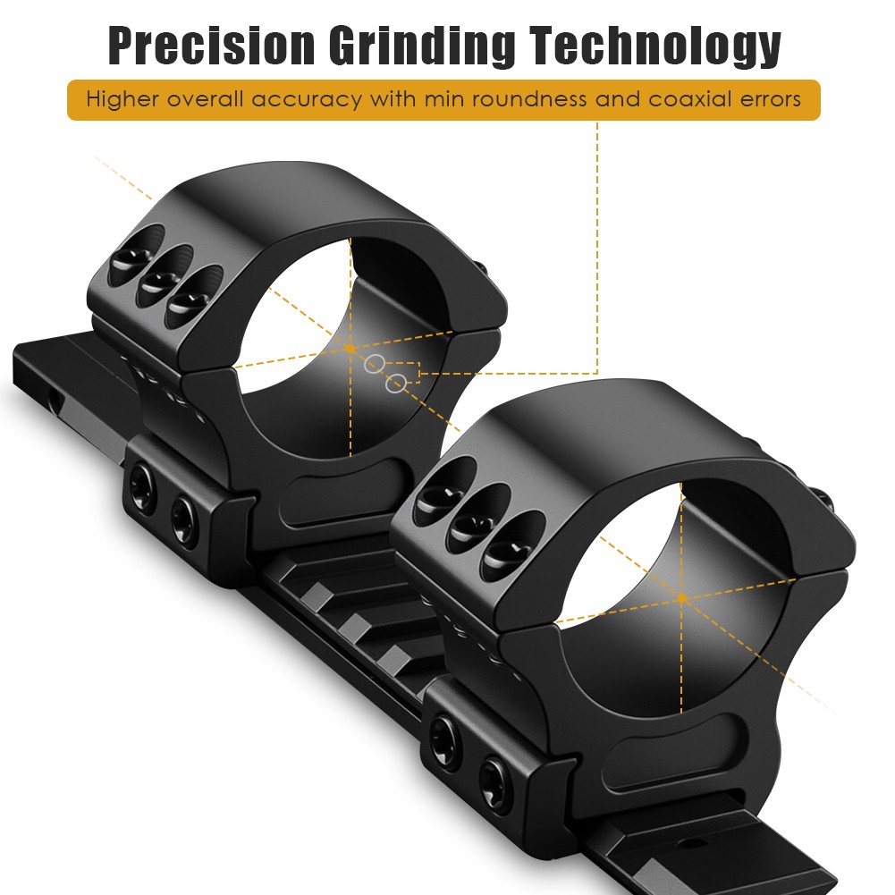 2Pcs 30mm Diameter Precision Scope Rings Mount for 20mm Rail Medium Profile