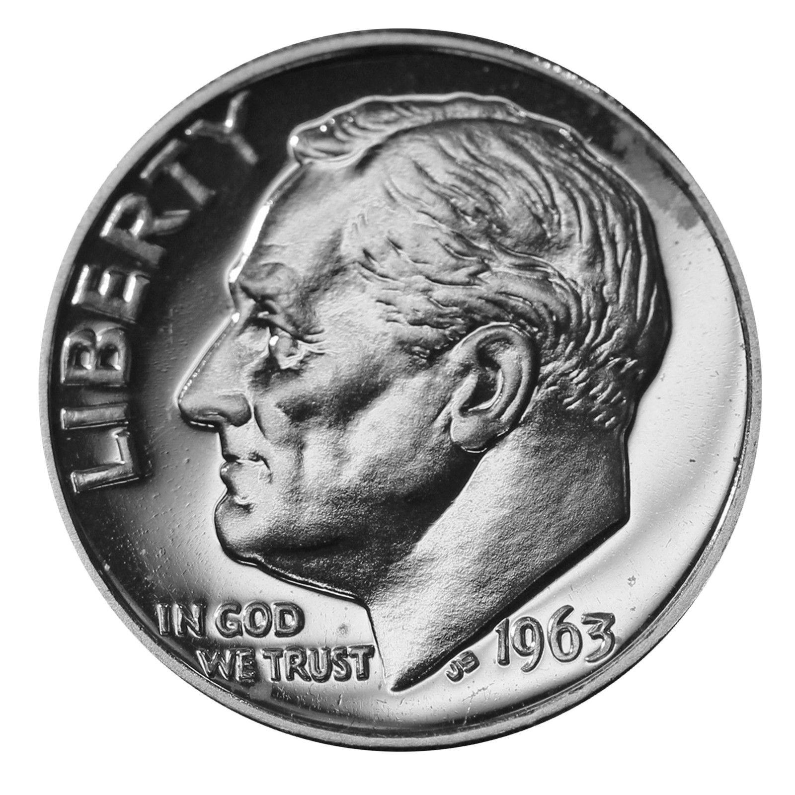 1963 Roosevelt Dime Proof 90% Silver Choice Gem US Coin