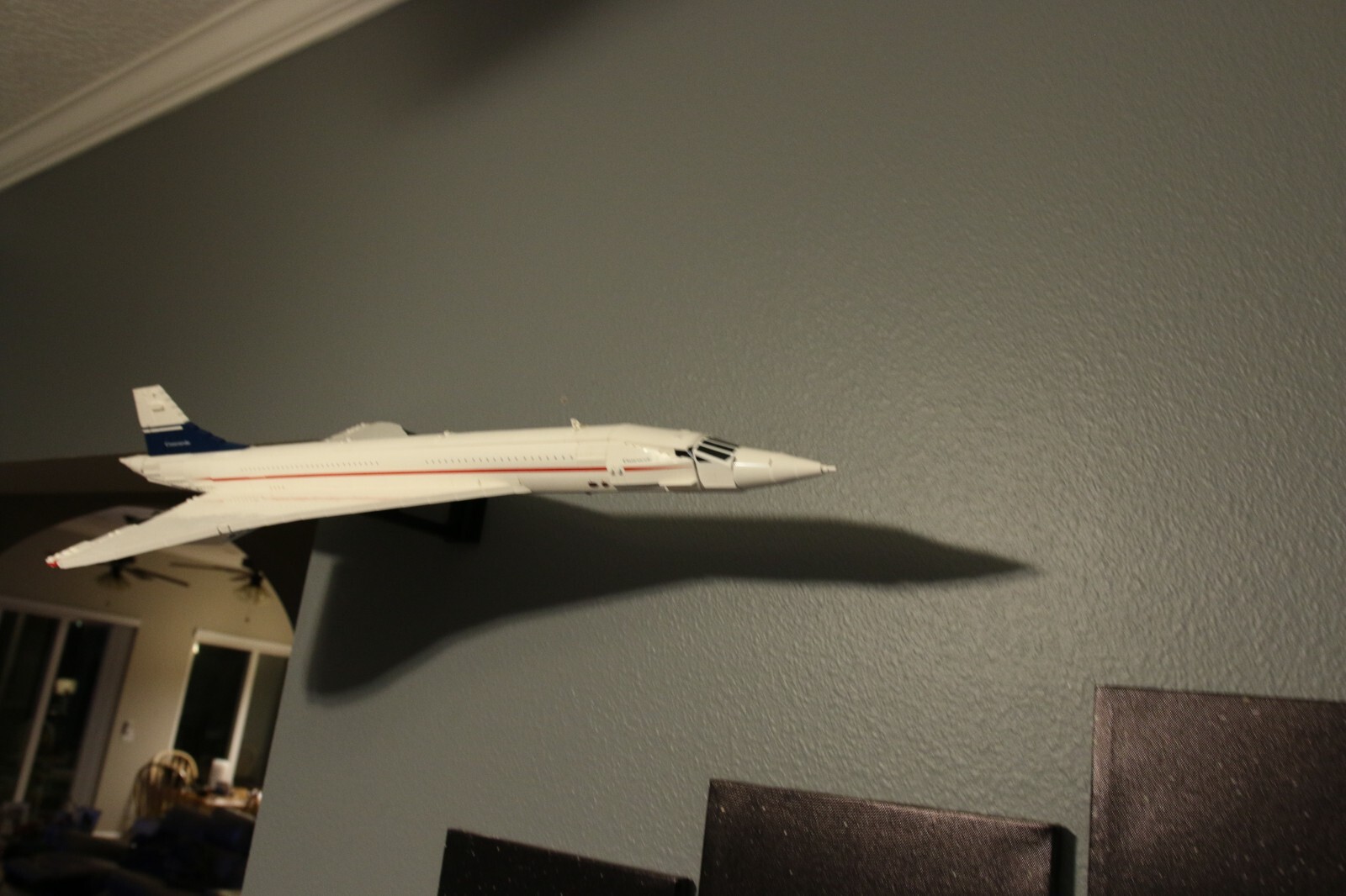 Ultimate Display Solutions wall mount display for Lego 10318 Concorde in flight
