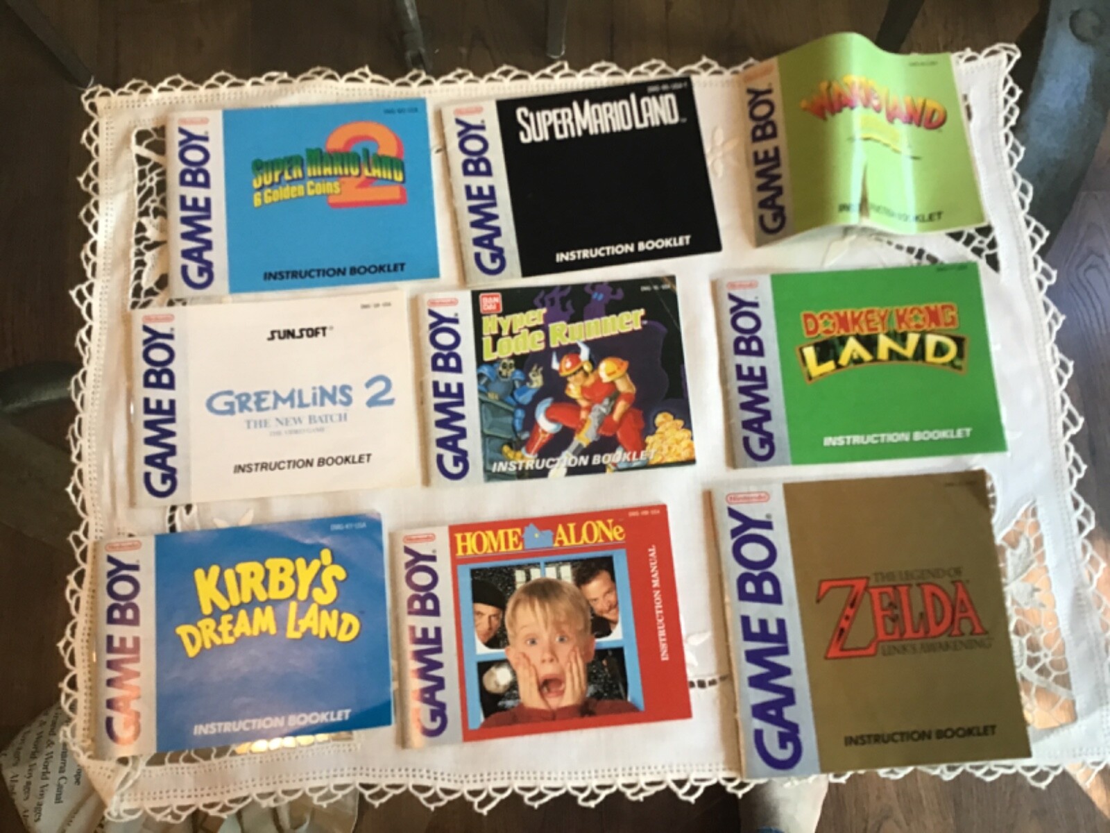 original Gameboy lot of 9 instruction booklets