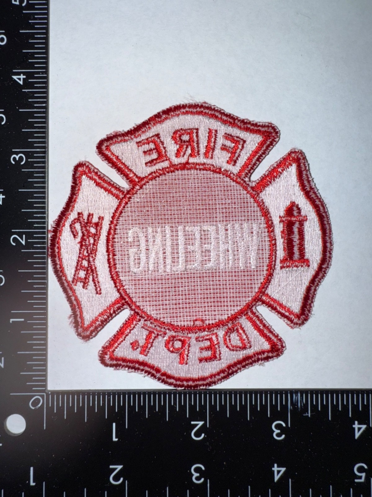 Wheeling Illinois IL Fire Department Shoulder Patch Obsolete Collectible