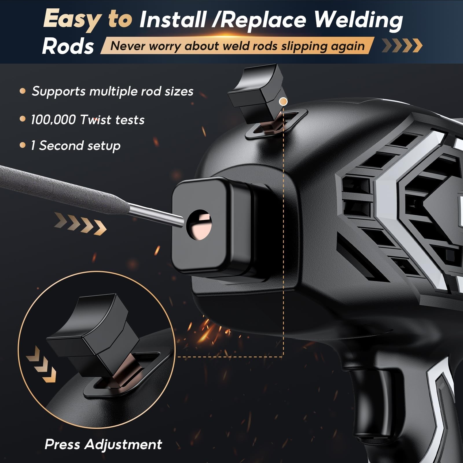 Portable Handheld Welding Machine - Digital Display & Memory Function, 120A 1...