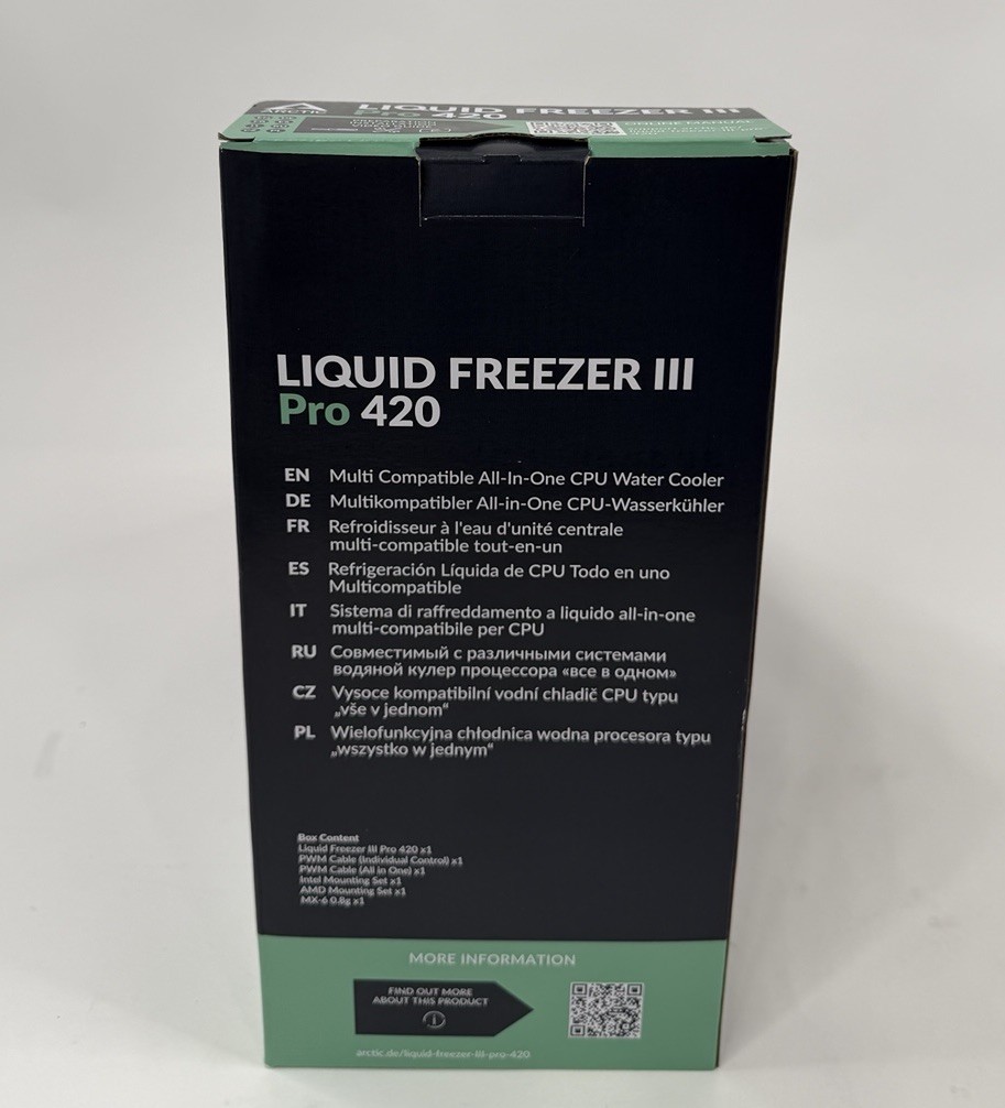 ARCTIC Liquid Freezer III Pro 420 black PC Water Cooler AIO Computer Cooling