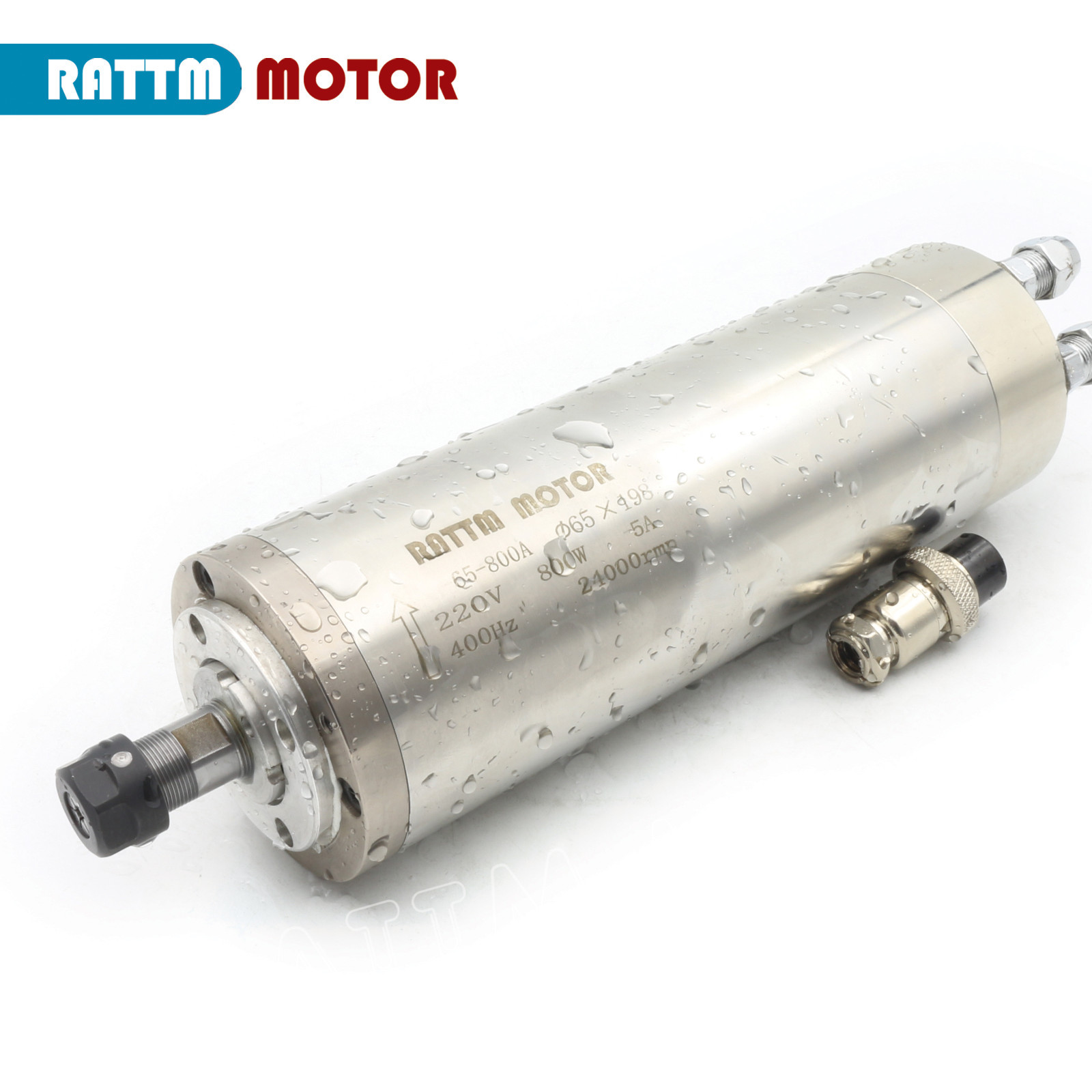 800W 0.8KW ER11 220V Water Cooled Spindle Motor Carved Metal Engraving Milling