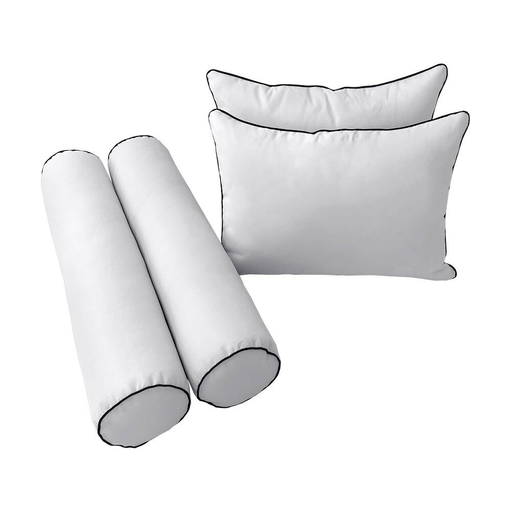 Style4 5PC Contrast Pipe Daybed Mattress Cushion Complete Set Full Size AD105