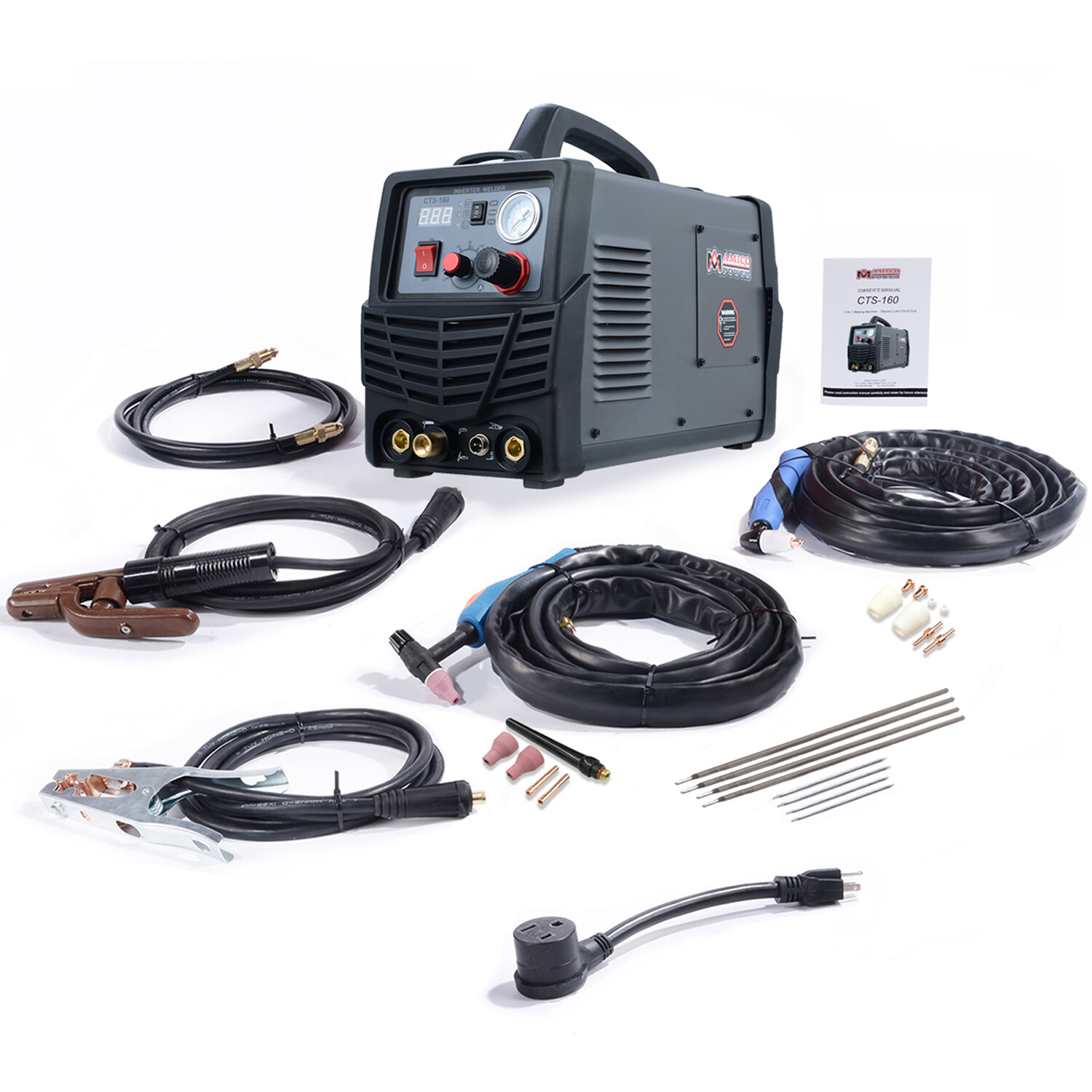 CTS-160, 30A Plasma Cutter, 160A TIG Stick Arc DC Welder, 3-IN-1 Combo Welding