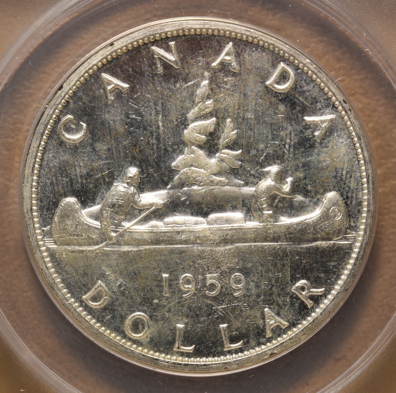 1959 Canada Silver Dollar ANACS MS63