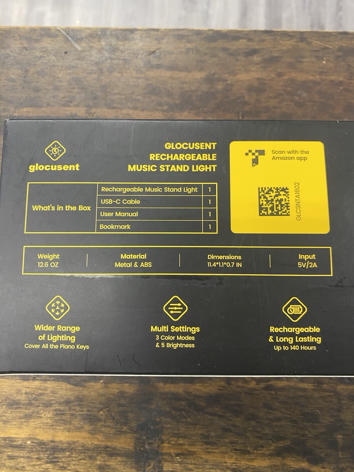 Glocusent Rechargeable Music Stand Light