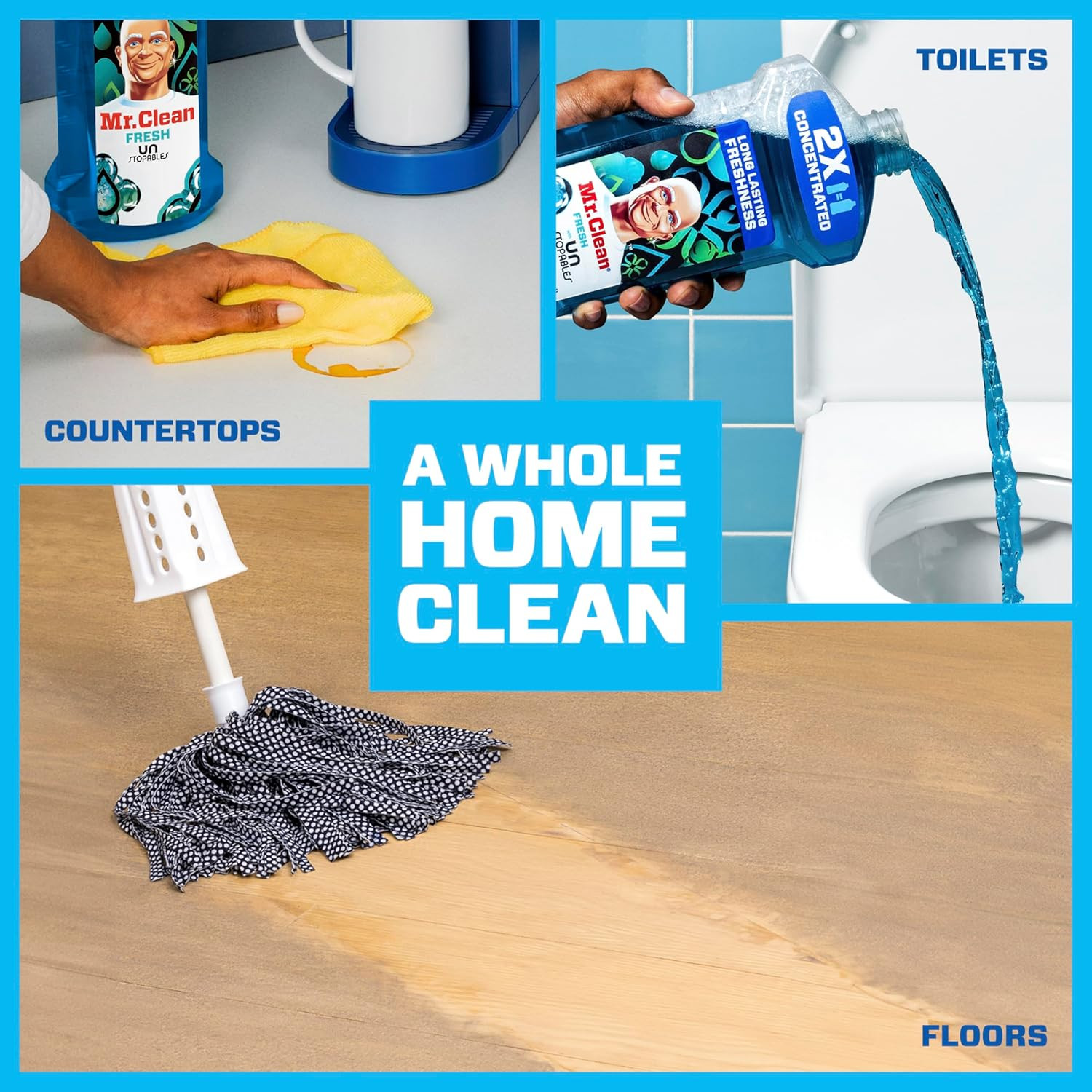 2X Concentrated Multi Surface Cleaner with Unstopables Fresh Scent 41 Fl Oz