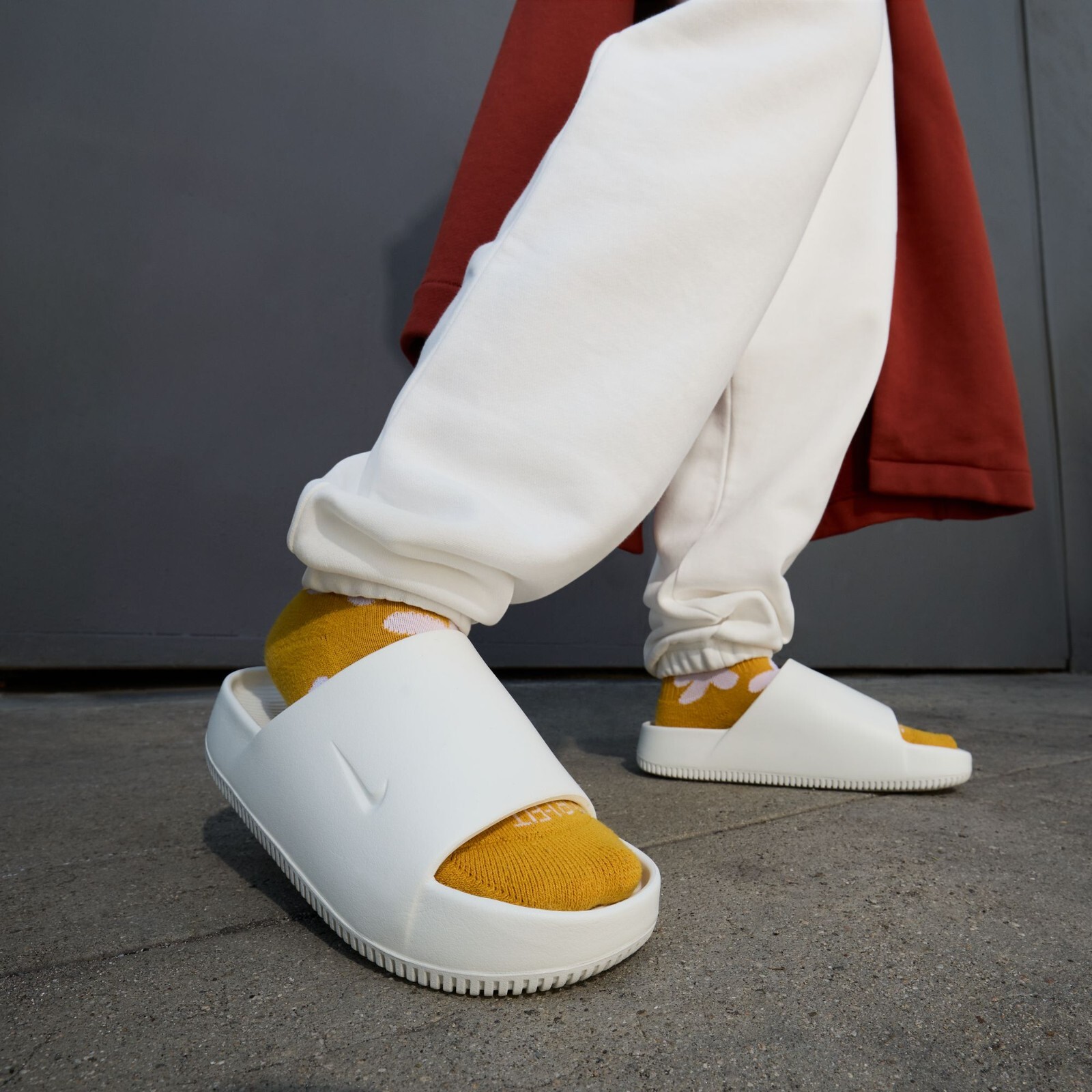 Nike CALM SLIDE Women's WHITE DX4816-100 Basic Active Slides