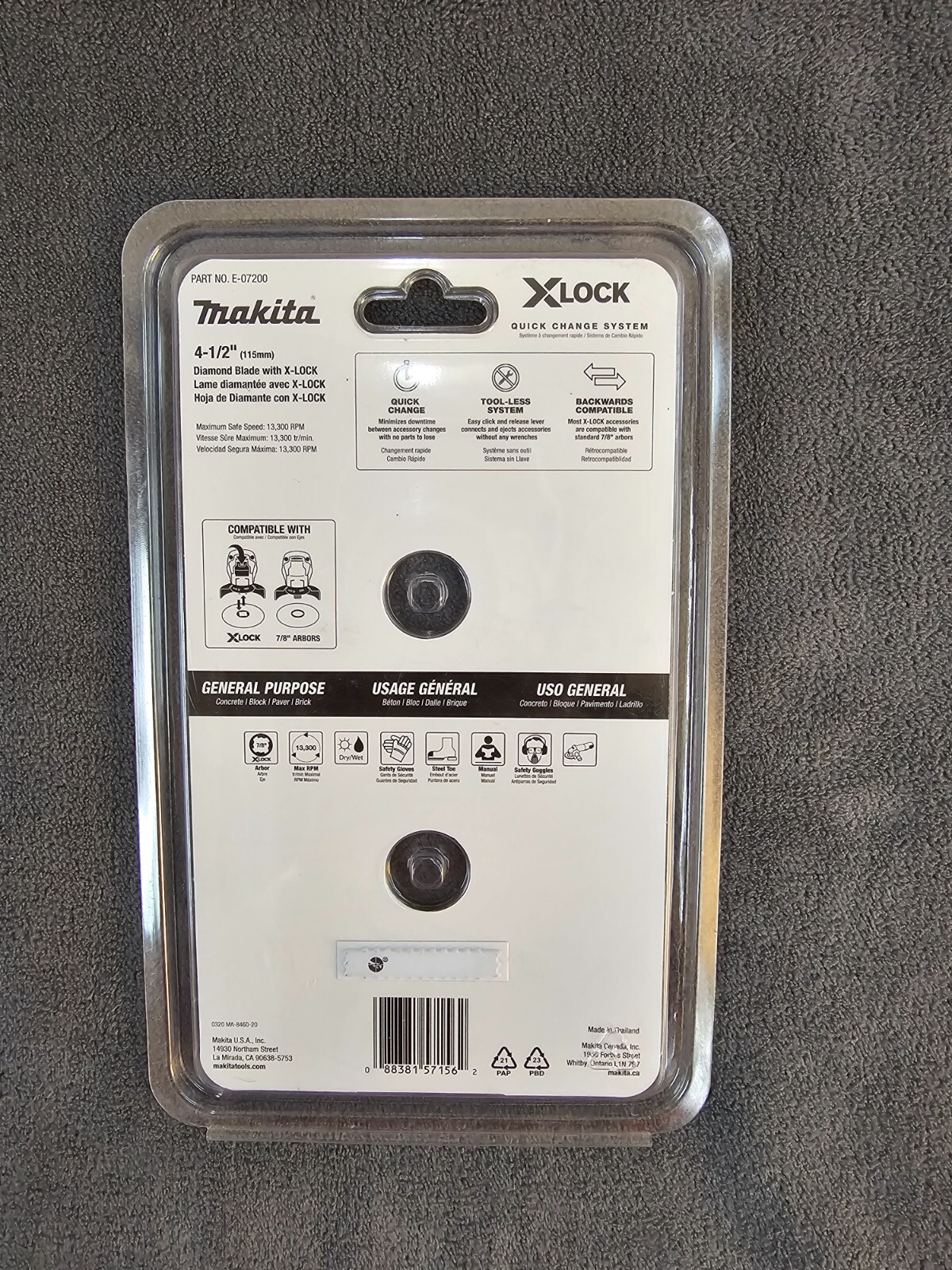 Makita X-LOCK 4-1/2 in. Segmented Diamond Blade for Masonry Cutting (2-Pack)