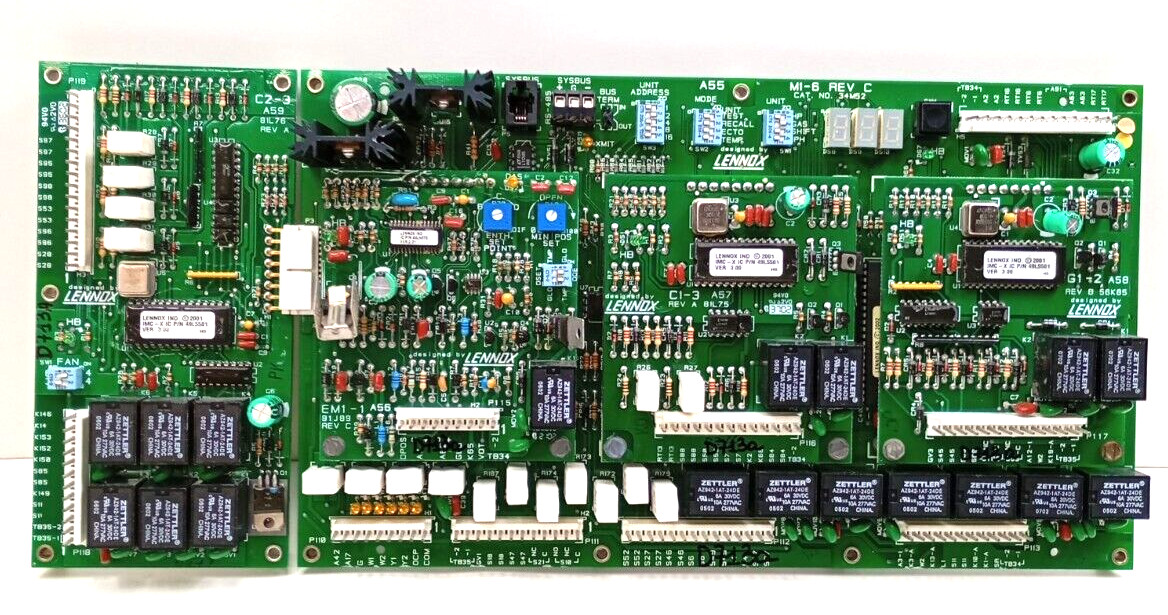 LENNOX A55 M1-6 34M52 Furnace Control Circuit Board 49L5501 81L75 used #D713A