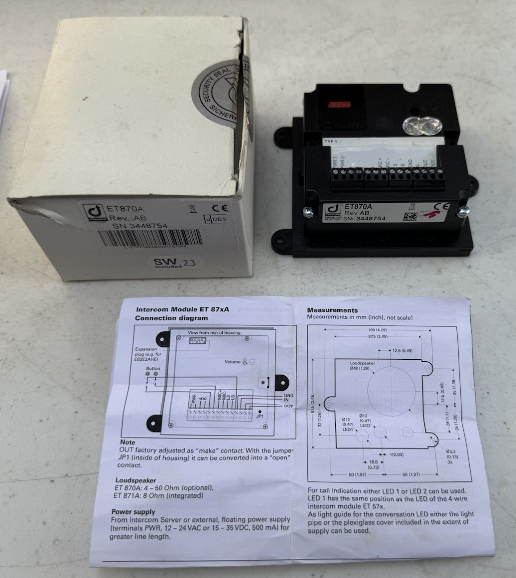 COMMEND ET870A - Compact IP Intercom Module - NEW IN BOX