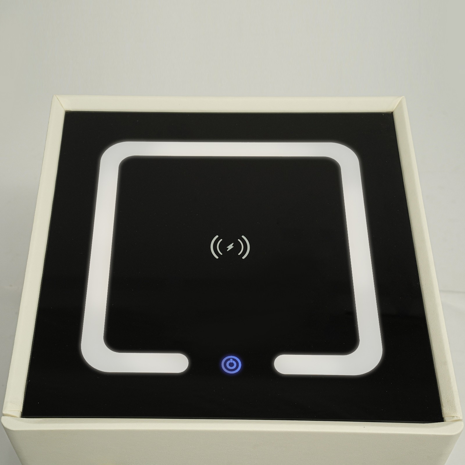 LED Nightstand with Wireless Charging and Safe Box Night Stand, Bedside Table