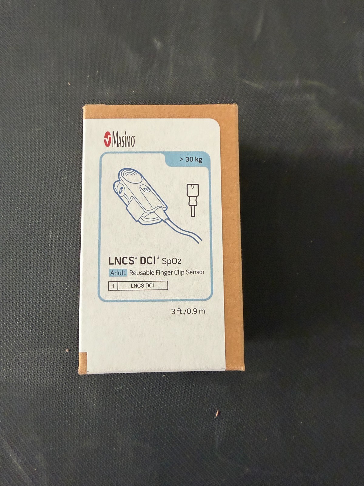 MASIMO LNCS DCI SPO2 ADULT REUSABLE FIGER CLIP SENSOR REF 1863 NEW WITH BOX