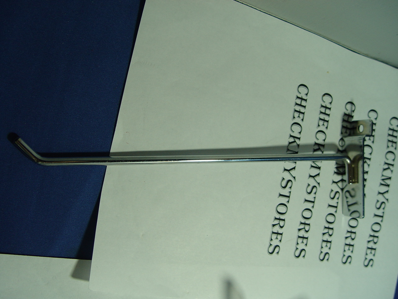 Store Used 10" Chrome Slatwall Slat Hook Display lot of 10
