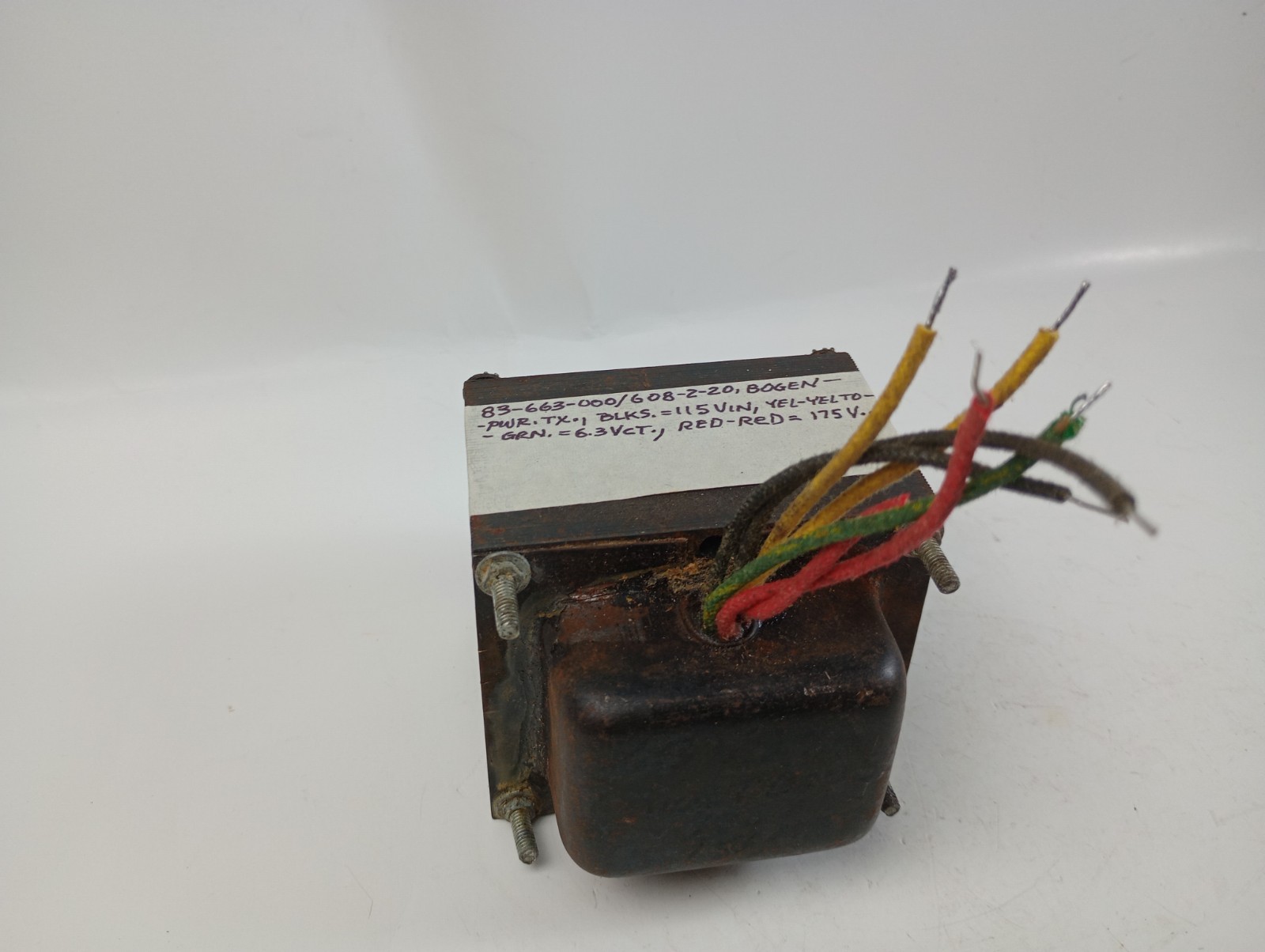1 Bogem Power Transformer -Tests Good-part 83-663-000