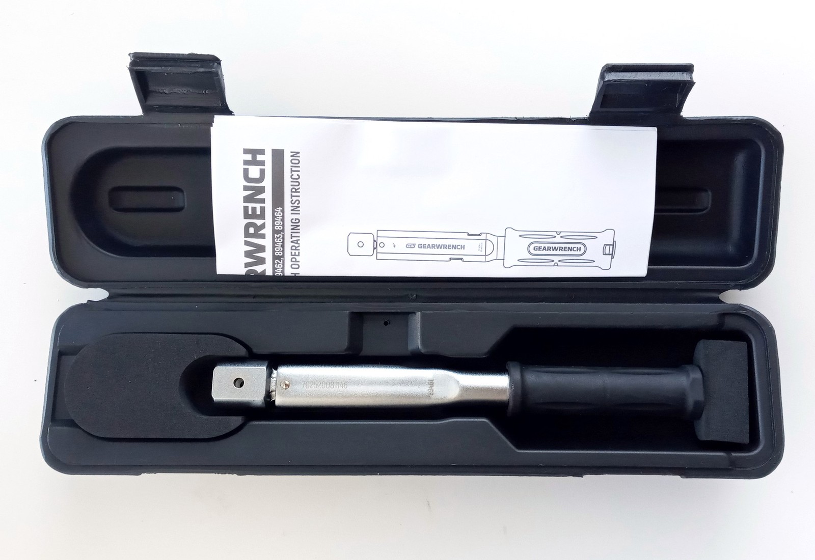 GearWrench 9mm x 12mm PRESET  Interchangeable Head Torque Wrench 5-25Nm 89461