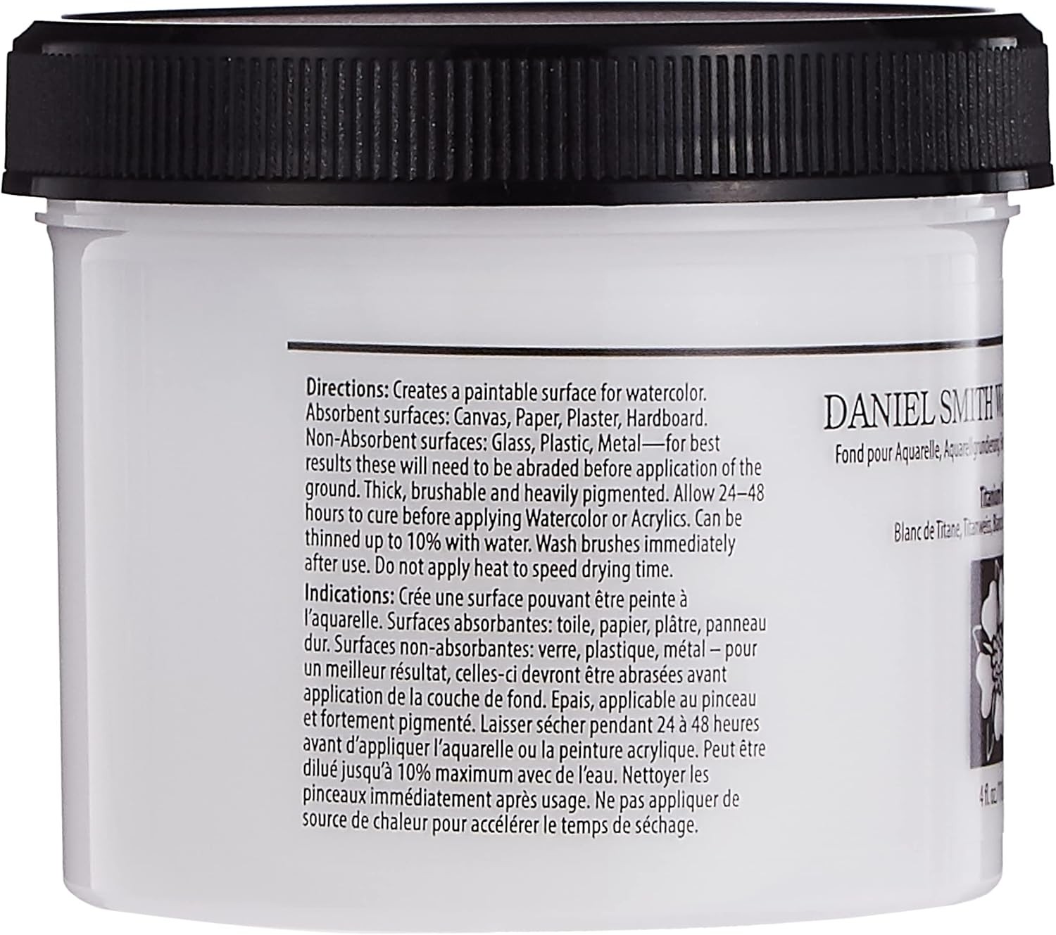 Daniel Smith Watercolor Ground 4oz Jar, 4 Fl Oz (Pack of 1), Titanium White