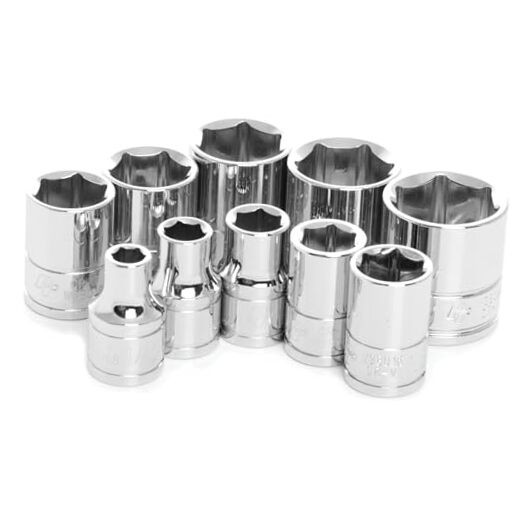 W38002 10-Piece Drive SAE Socket 3/8-Inch Drive (10 Pieces, 6-Point, Standard)