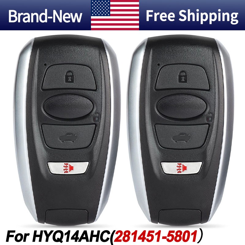 2For 2015-2017 Subaru BRZ Outback Legacy Crosstrek Smart Remote Key Fob HYQ14AHC