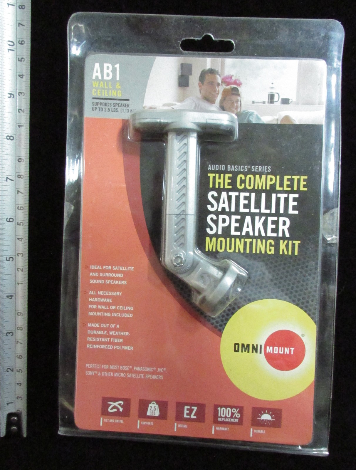 Omni Mount THE COMPLETE SATELLITE SPEAKER MOUNTING KIT ~ AB1 WALL & CEILING