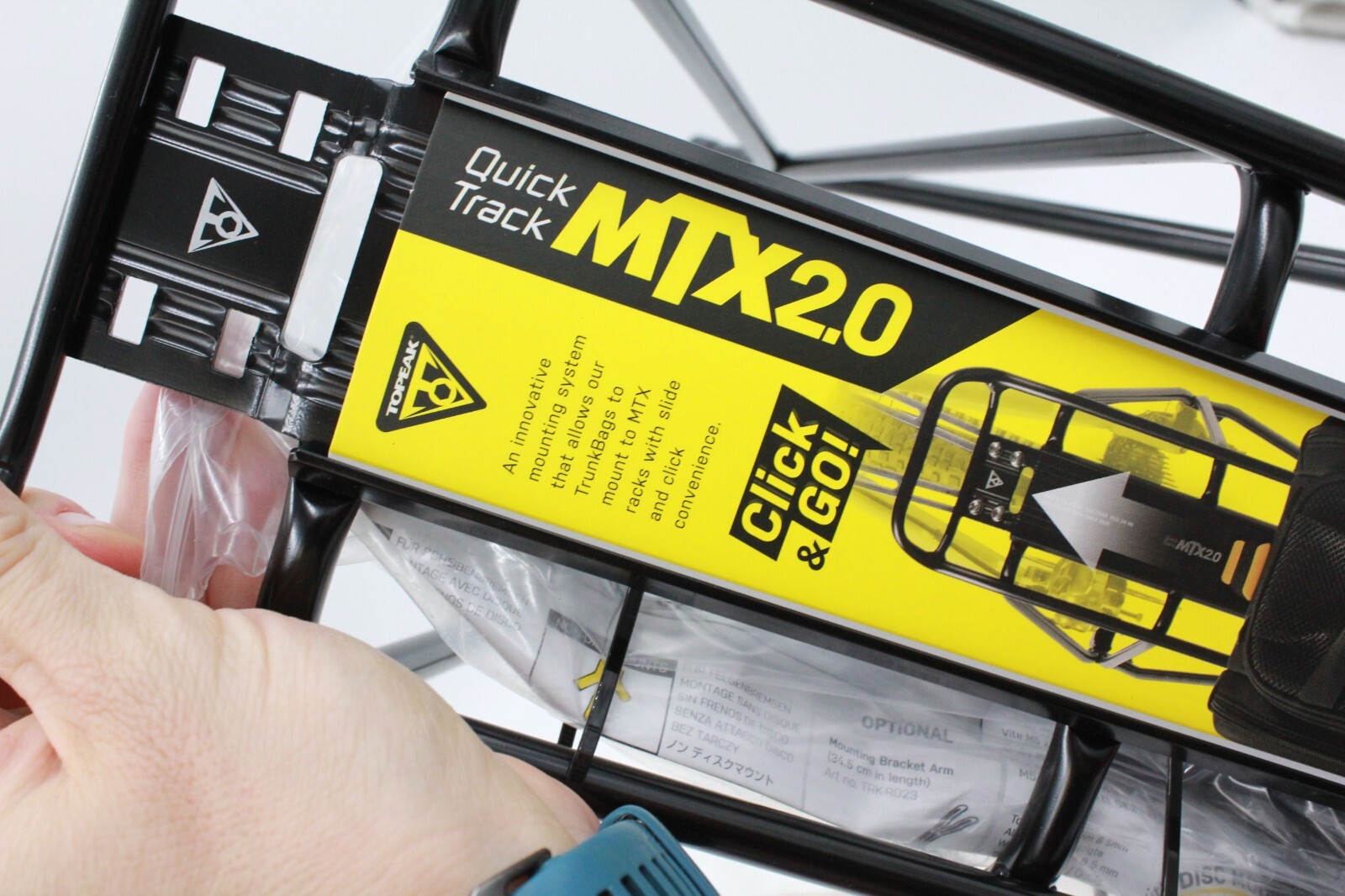 Topeak MTX2.0 Explorer Compatible Bicycle Rear Rack Click N Go Trunk Bag Mount
