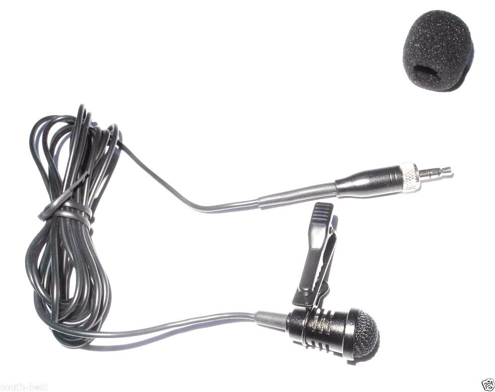 Tie Clip Cardioid Lavalier Lapel Microphone For Sennheiser G1 G2 G3 1/8" Lock