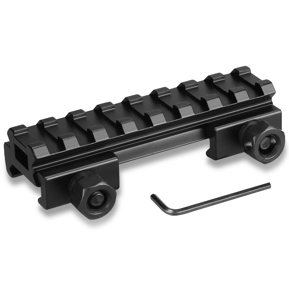 8 Slots Low Profile Scope Riser 0.5 Inch See Through Mount 20mm Picatinny Rail