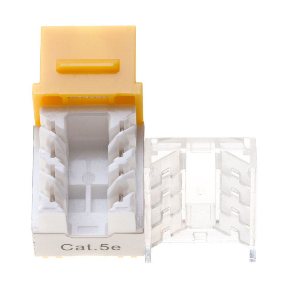 5 pack Cat5e 45° Angled Keystone Jack Network 110 Punchdown 8P8C Cat5
