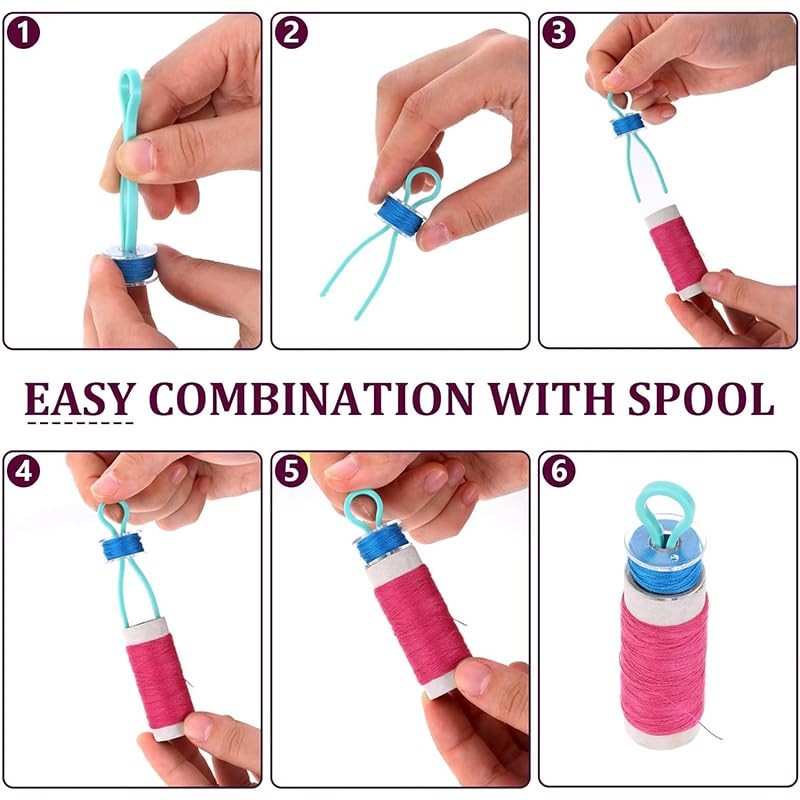 100 PCS Bobbin Holder – Colorful Clips for Sewing Machine Multicolor
