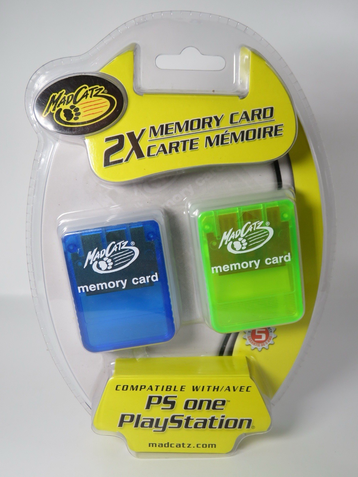 Lot Of 2 Mad Catz Memory Card Storage For PS1 & PS2 Sony Playstation 1 & 2
