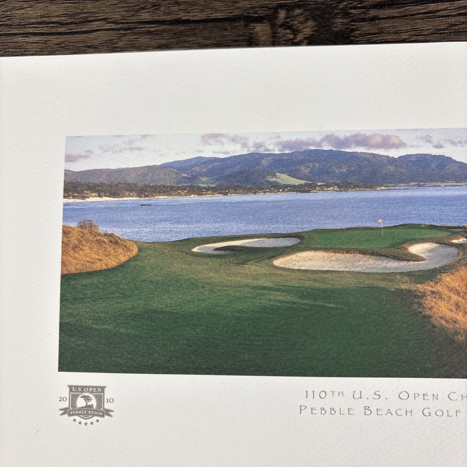 Letter & Print For USGA Members 7th Hole Pebble Beach 2010 US Open 10.5” x 5.5”
