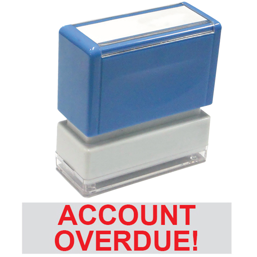 Account Overdue! - JYP PA1040  Pre-Inked Rubber Stamp (Red Ink)