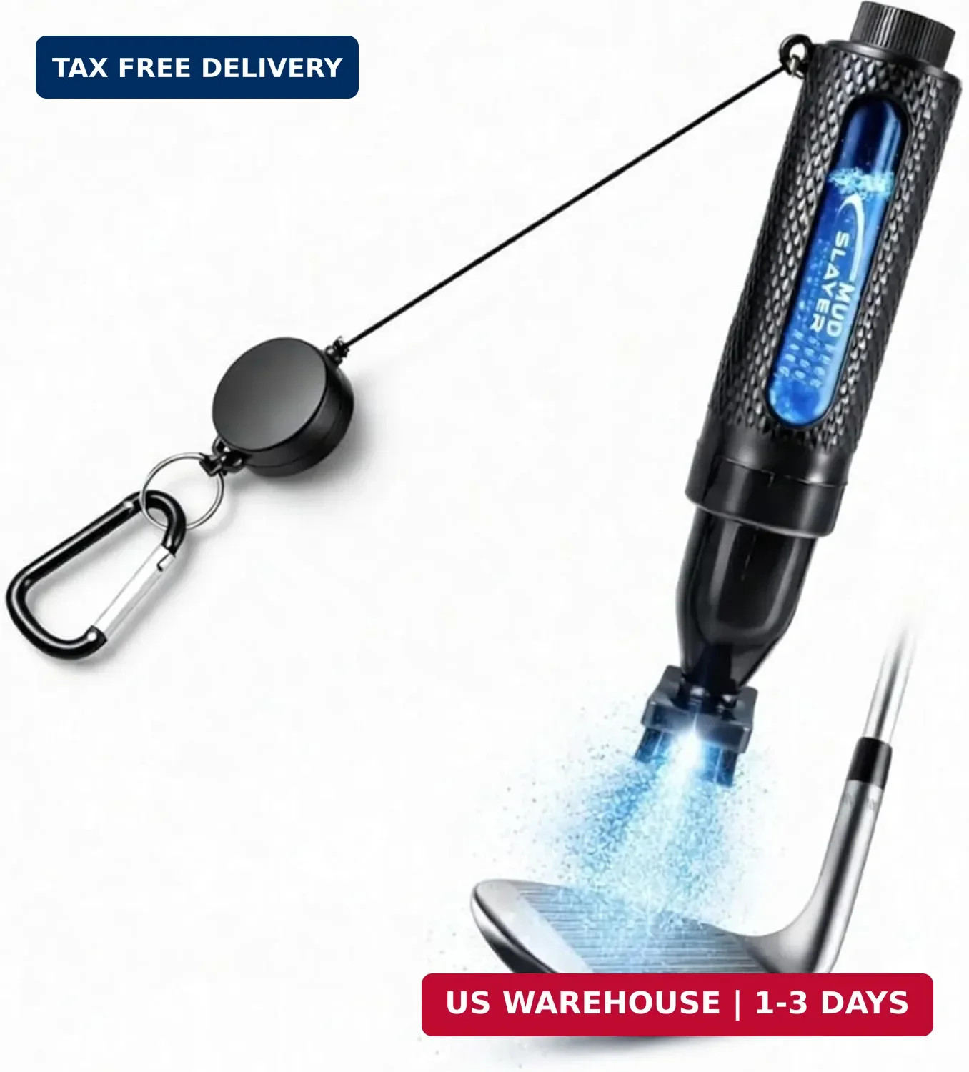 Mud Slayer Golf Club Cleaner with Water Spray - Golf Club Cleaning Brush with Le