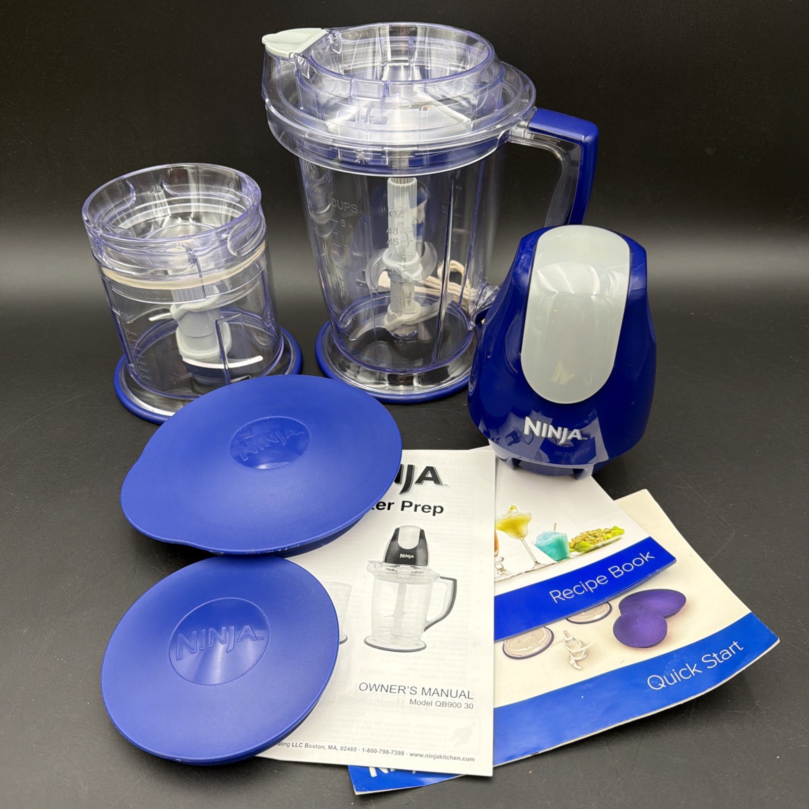 Ninja Master Prep QB900W 30 Blue - Complete Blades Excellent Unused No Box