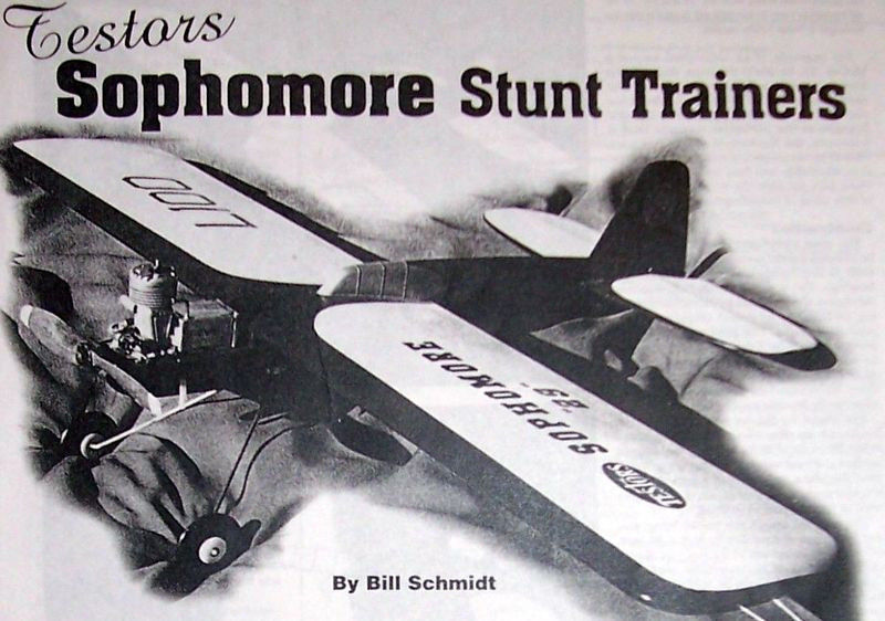 Testors SOPHOMORE 09, 19 & 29 PLANS + FM ARTICLE to Build Three Model Airplanes